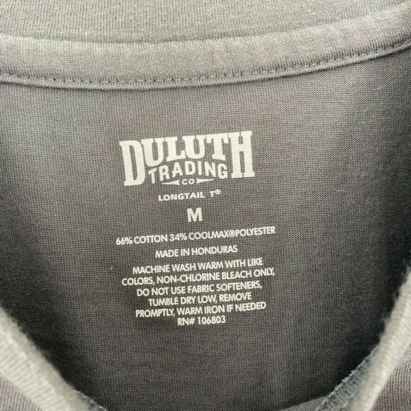 Duluth Trading Co Longtail T-Shirt Cotton Gray Front Pocket M - Picture 5 of 8